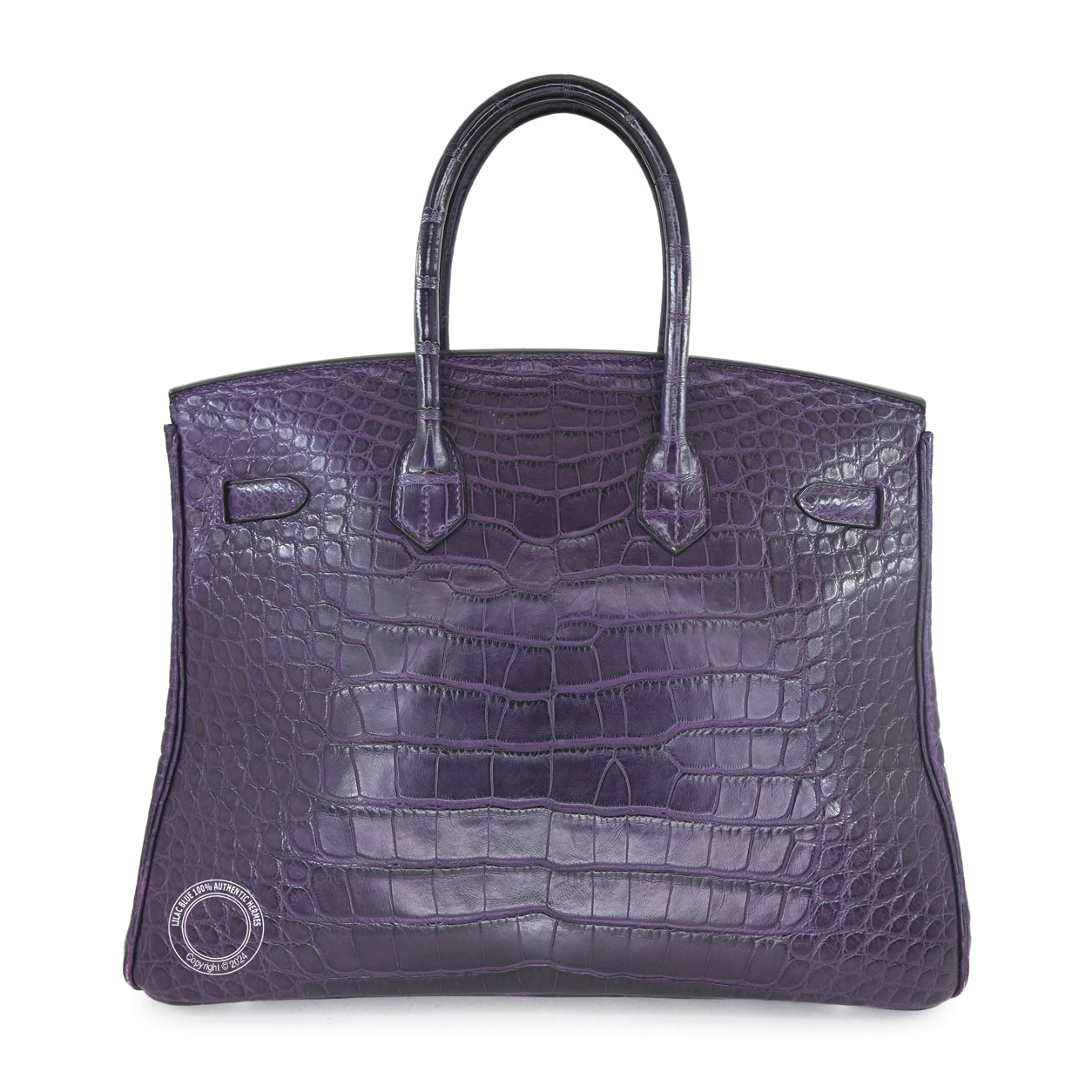 Hermès Birkin 35cm Amethyst Matte Alligator PHW - Preloved