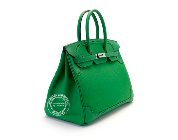 Hermès Birkin 35cm Bamboo Ghillies Grain d'H/Tadelakt PHW