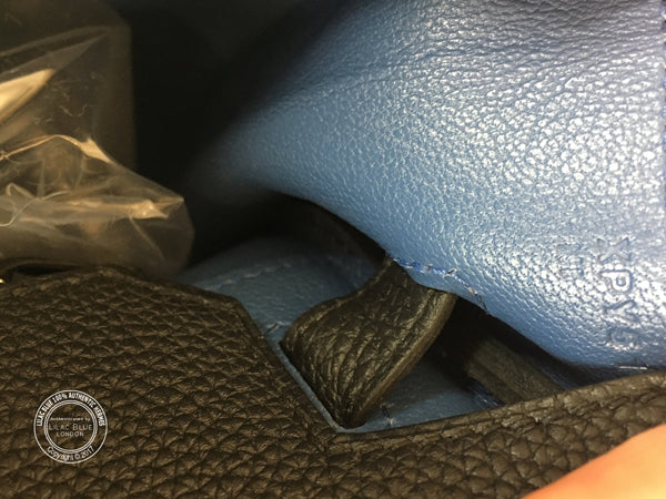 Hermès Birkin 35cm Black/Bleu Agate Verso Togo PHW