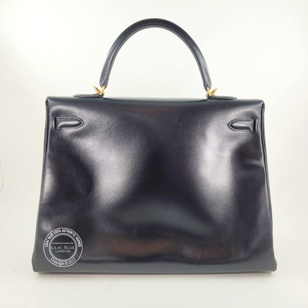 Hermès Kelly 35cm Black Box GHW - Preloved