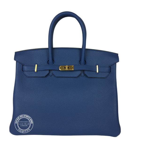 Hermès Birkin 35cm Bleu Agate Clemence GHW
