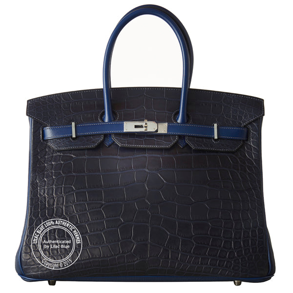 Hermès Birkin 35cm Indigo Tri Skin PHW