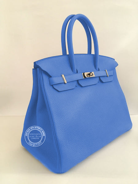 Hermes Birkin 35cm Bleu Paradis Clemence PHW