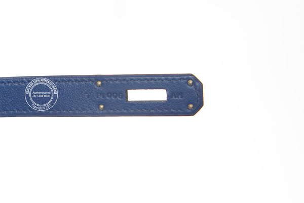 Hermès Birkin 35cm Bleu Saphir Ghillies Canvas/Swift PHW