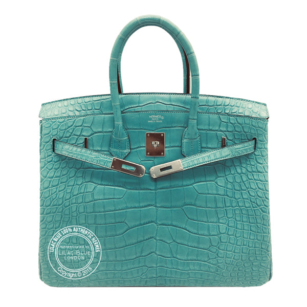 Hermès Birkin 35cm Bleu St Cyr Matte Alligator PHW