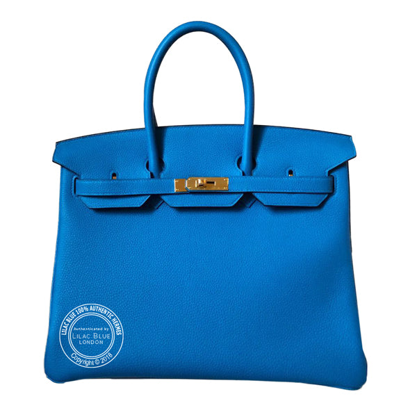 Hermès Birkin 35cm Bleu Zanzibar Togo GHW