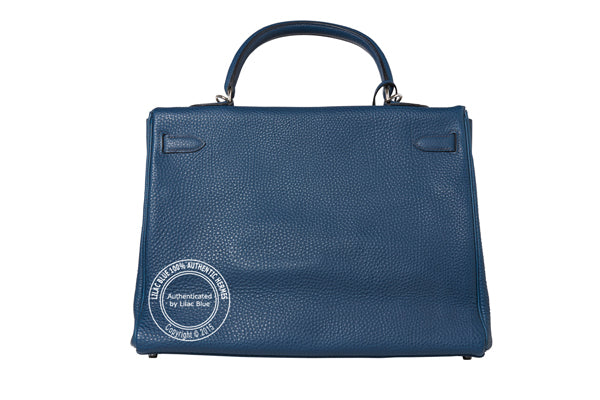 Hermès Kelly 35cm Bleu de Prusse Togo PHW - Preloved