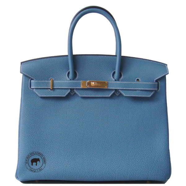 Hermes Birkin 35cm Blue Jean Togo GHW