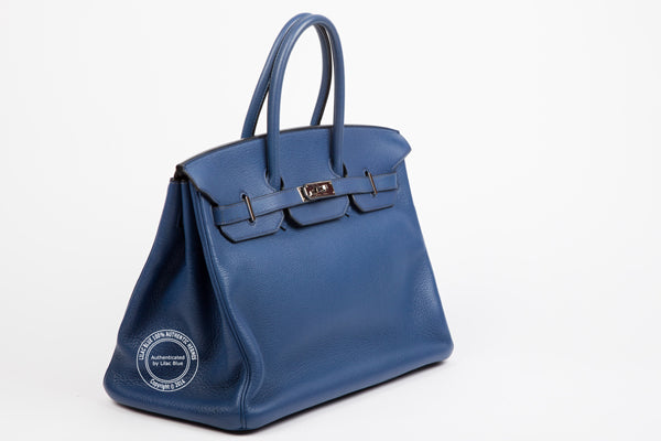 Hermès Birkin 35cm Brighton Blue Togo PHW - Preloved