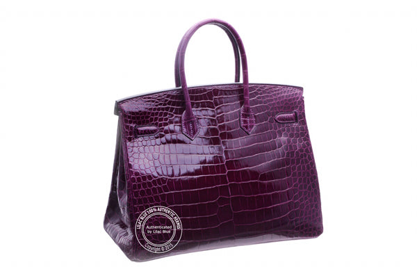 Hermès Birkin 35cm Cassis Shiny Croc PHW