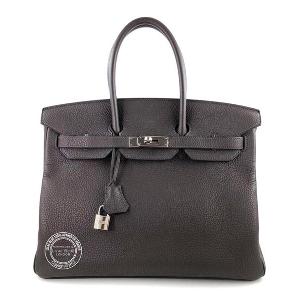 Hermès Birkin 35cm Chocolate Togo PHW - Preloved