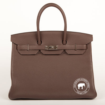 Hermes Birkin 35cm Chocolate Togo PHW