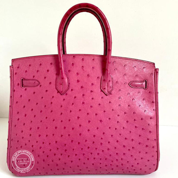 Hermès Birkin 35cm Fuchsia Birkin Ostrich PHW - Preloved