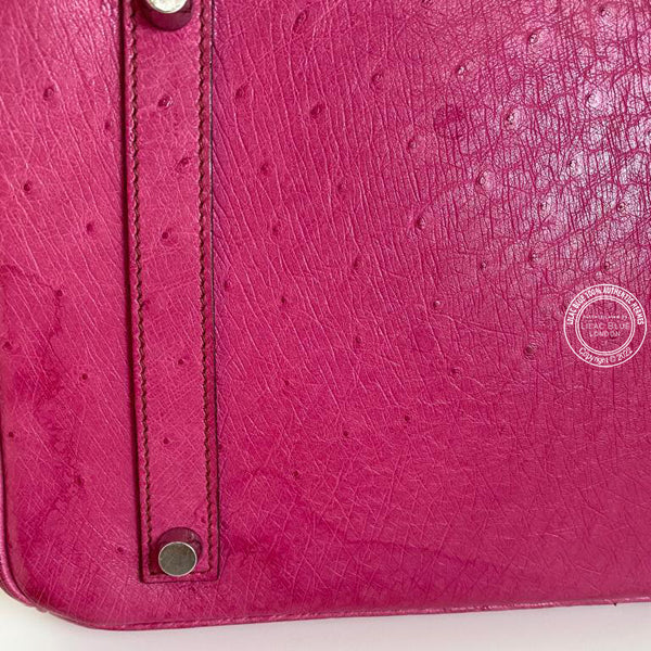 Hermès Birkin 35cm Fuchsia Birkin Ostrich PHW - Preloved