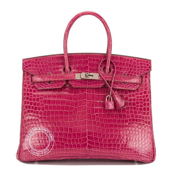 Hermès Birkin 35cm Fuschia Shiny Croc PHW