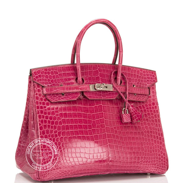 Hermès Birkin 35cm Fuschia Shiny Croc PHW