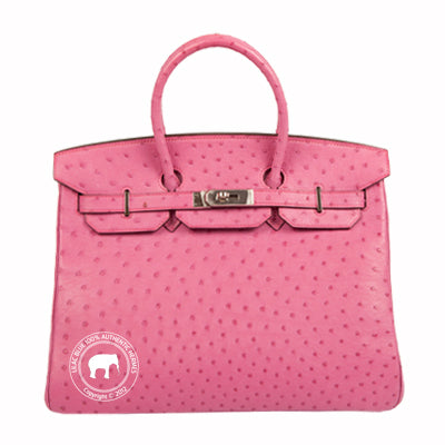 Hermès Birkin 35cm Fuschia Ostrich PHW - Preloved