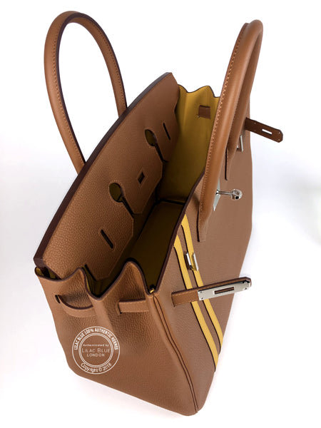 Hermès Birkin 35cm Gold/Jaune Ambre Officier Togo/Swift PHW