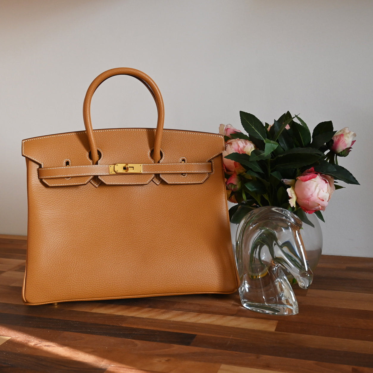 Hermès Birkin 35cm Gold Ardennes GHW - Preloved