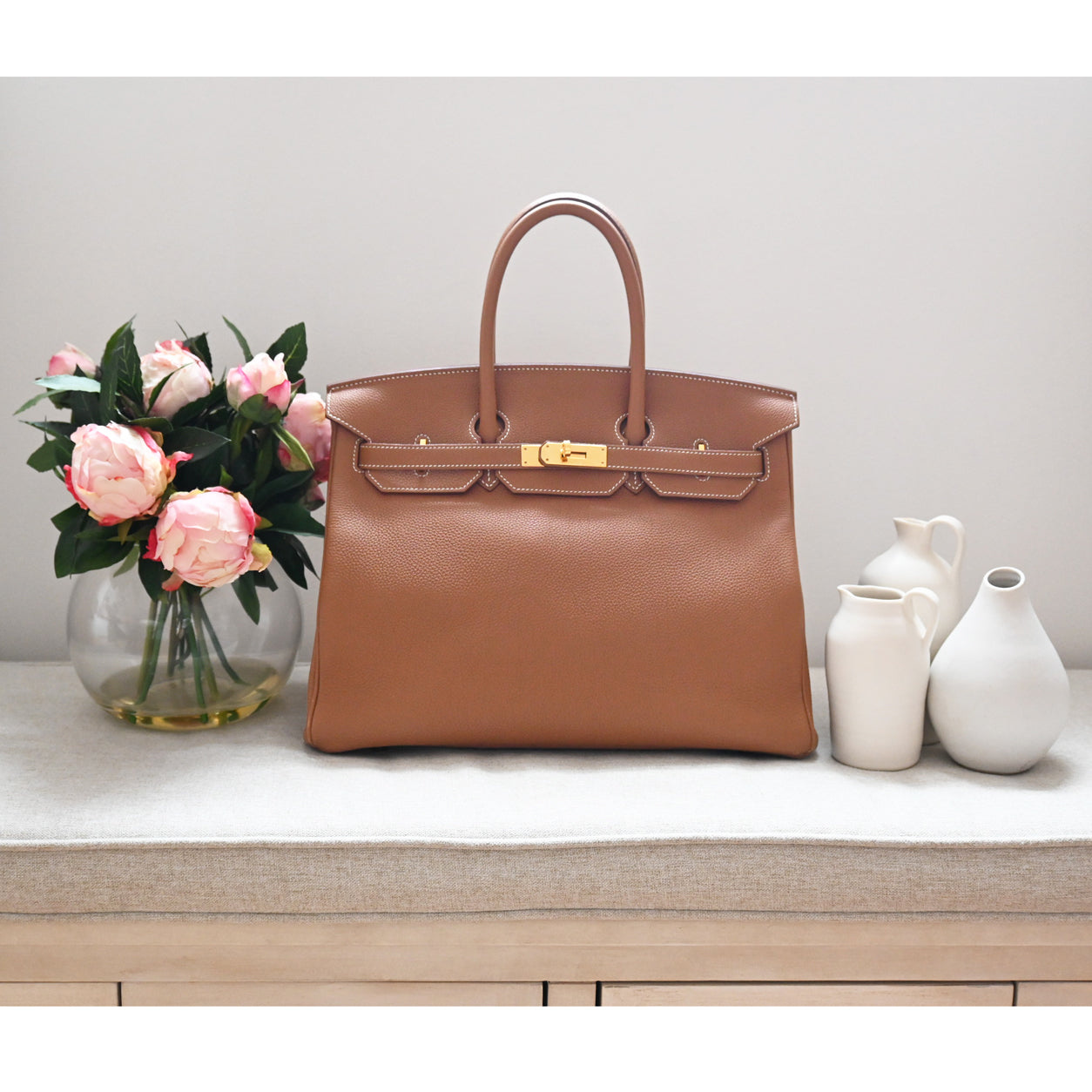 Hermès Birkin 35cm Gold Togo GHW - Preloved