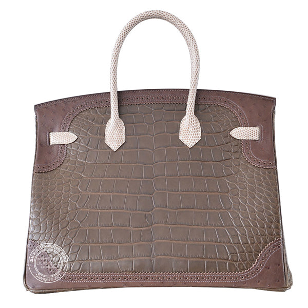 Hermès Birkin 35cm Grand Marriage Permabrass