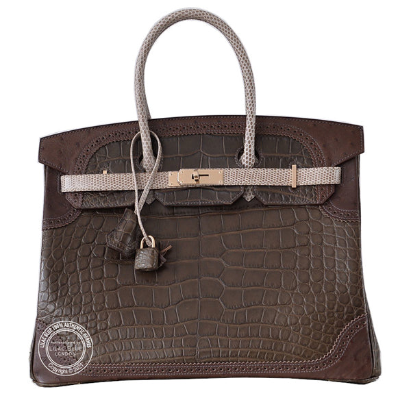 Hermès Birkin 35cm Grand Marriage Permabrass