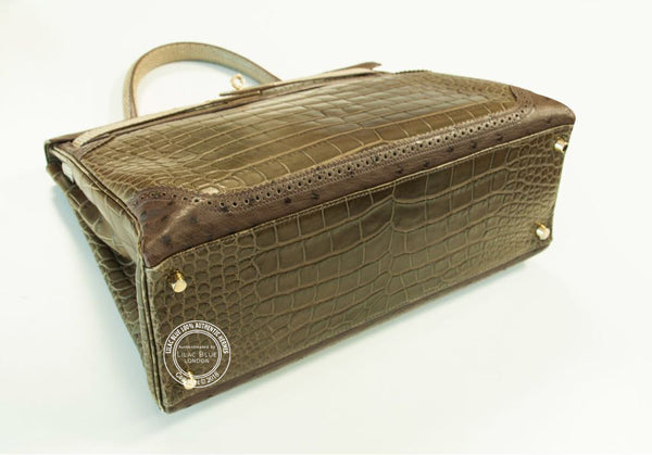 Hermès Kelly 35cm Grand Marriage Permabrass - Preloved