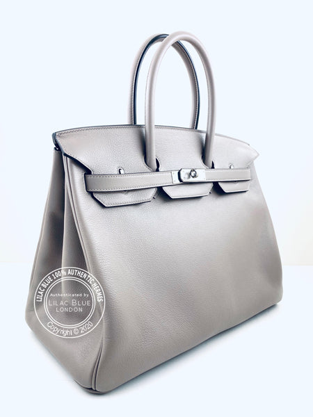 Hermès Birkin 35cm Gris Asphalte Novillo PHW