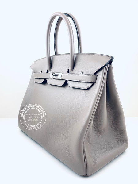 Hermès Birkin 35cm Gris Asphalte Novillo PHW