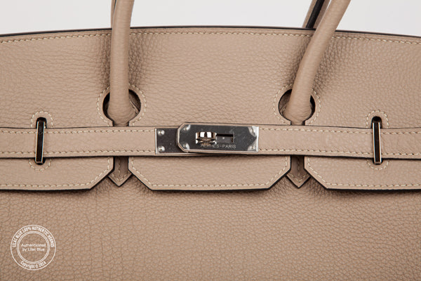 Hermès Birkin 35cm Gris Tourterelle Togo PHW