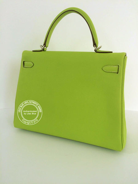 Hermès Kelly 35cm Kiwi/Lichen Candy Epsom PHW - As New