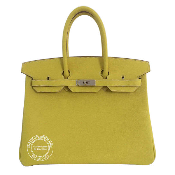 Hermès Birkin 35cm Lime/Gris Perle Candy Epsom PHW