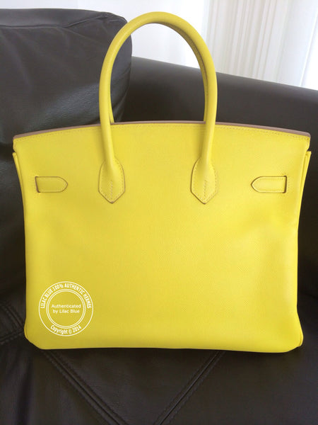 Hermes Birkin 35cm Lime Candy Epsom PHW - Preloved