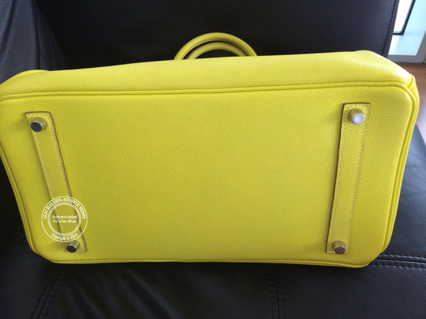 Hermes Birkin 35cm Lime Candy Epsom PHW - Preloved
