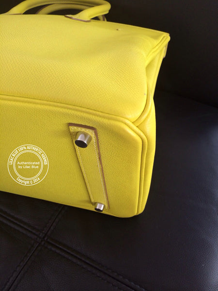 Hermes Birkin 35cm Lime Candy Epsom PHW - Preloved