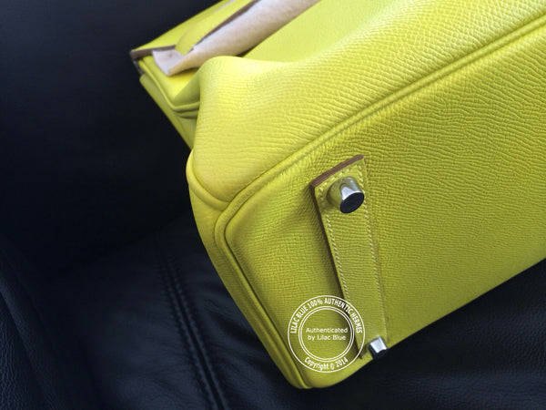 Hermes Birkin 35cm Lime Candy Epsom PHW - Preloved