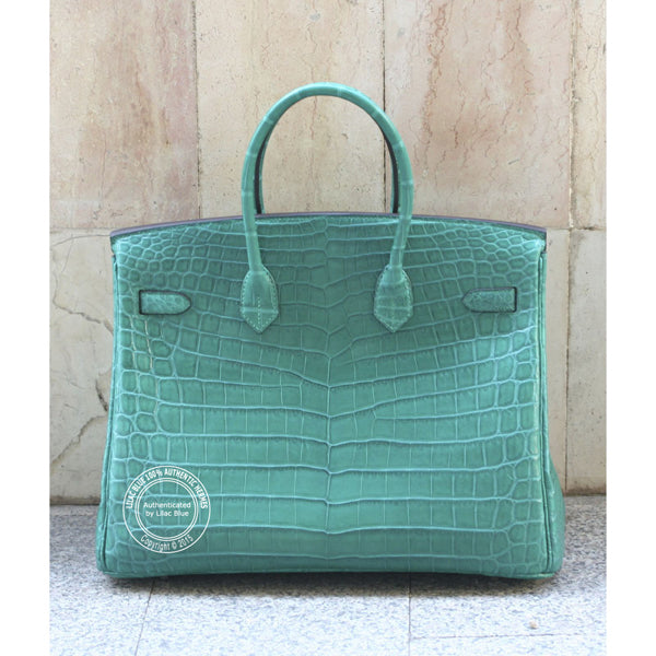 Hermès Birkin 35cm Malachite Matte Croc PHW