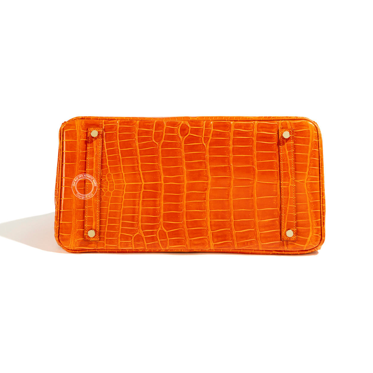 Hermès Birkin 35cm Orange Shiny Croc GHW - Preloved