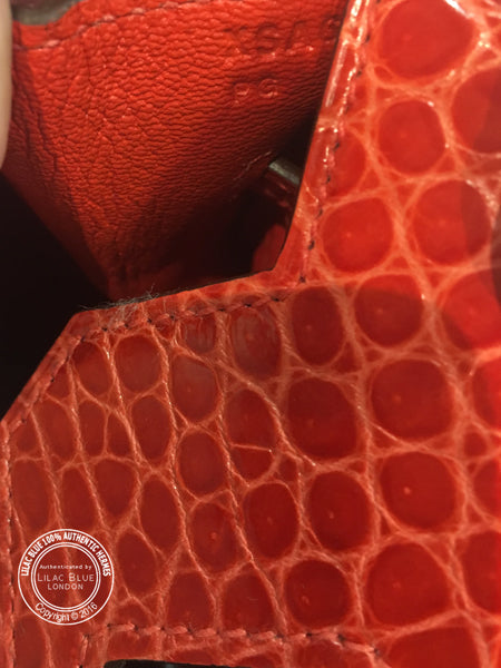 Hermès Birkin 35cm Orange Poppy Shiny Croc GHW