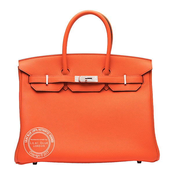 Hermès Birkin 35cm Orange Poppy Togo PHW