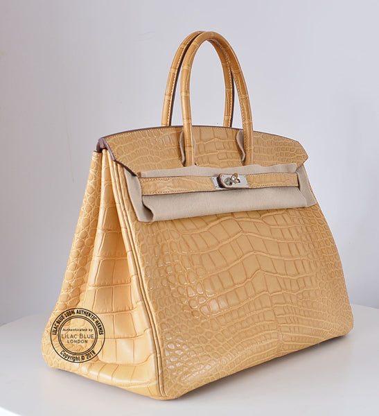 Hermès Birkin 35cm Paille Matte Alligator PHW