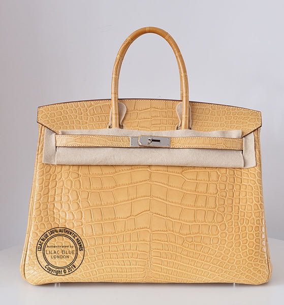Hermès Birkin 35cm Paille Matte Alligator PHW
