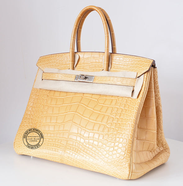 Hermès Birkin 35cm Paille Matte Alligator PHW