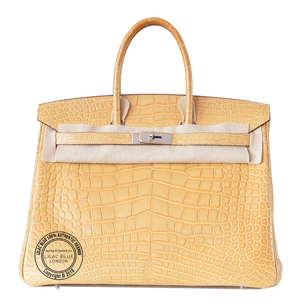 Hermès Birkin 35cm Paille Matte Alligator PHW