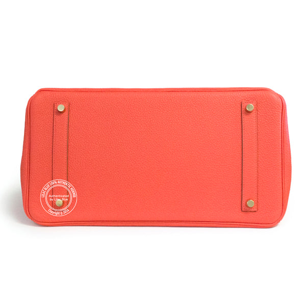 35cm Rose Jaipur Birkin. Taurillon Clemence, Gold (Copy)