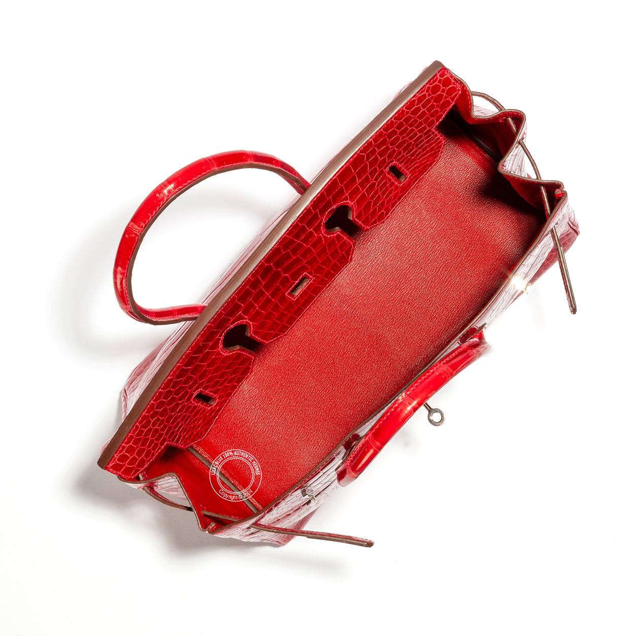 Hermès Birkin 35cm Rouge Braise Croc PHW - Preloved