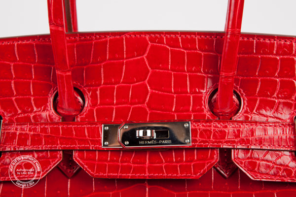 Hermès Birkin 35cm Rouge Braise Shiny Croc PHW
