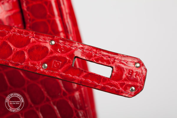 Hermès Birkin 35cm Rouge Braise Shiny Croc PHW