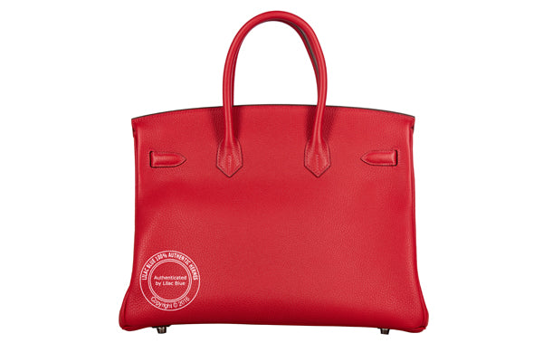 Hermès Birkin 35cm Rouge Casaque Clemence PHW