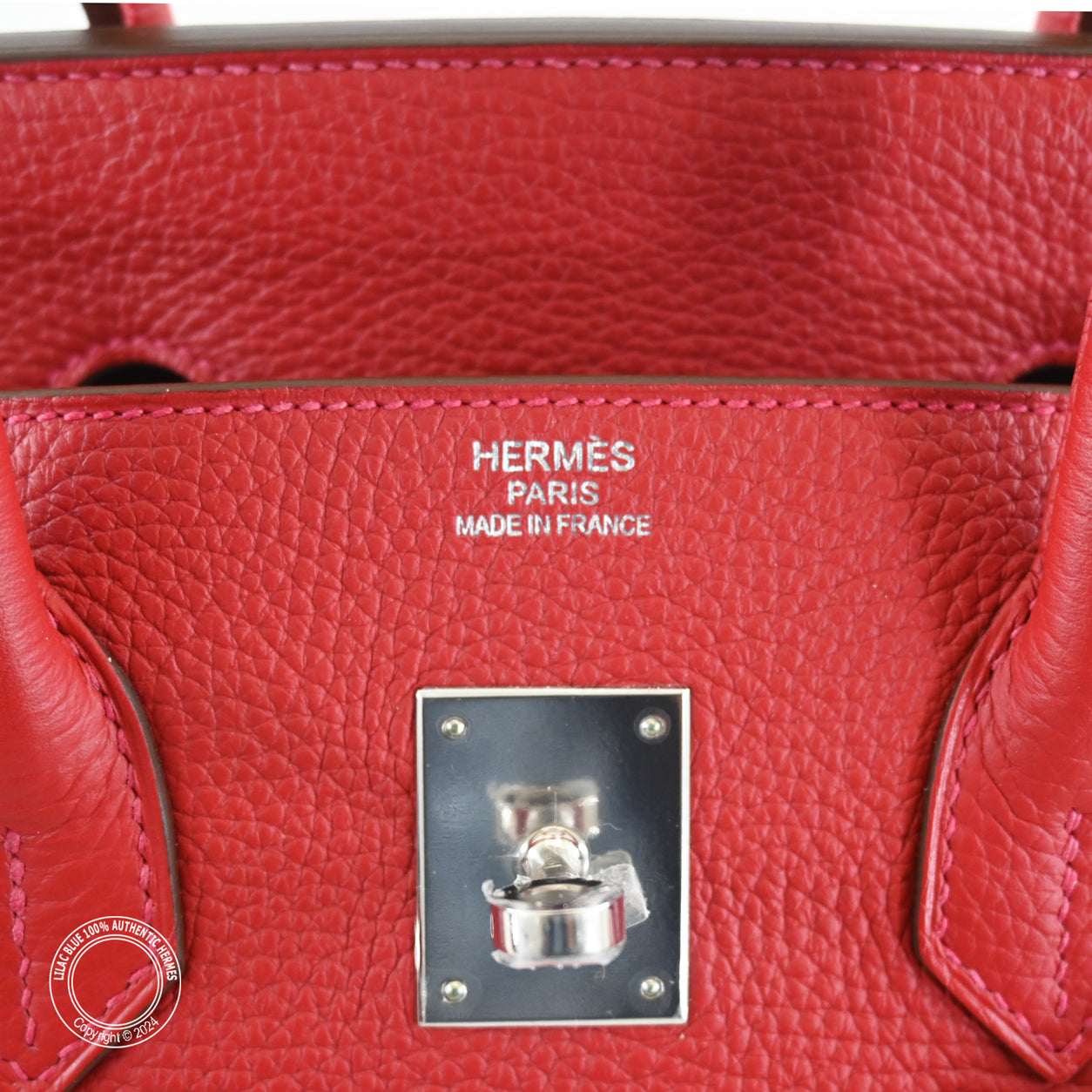 Hermès Birkin 35cm Rouge Casaque Clemence PHW - Preloved